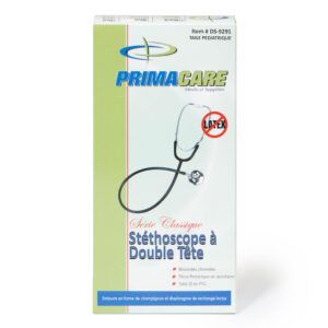 Primacare DS-9291-BK Pediatric Size 22 Inch Stethoscope for Clinical and Screening Instruments, Lightweight and Aluminum Dual Head Flexible Stethoscope, Black