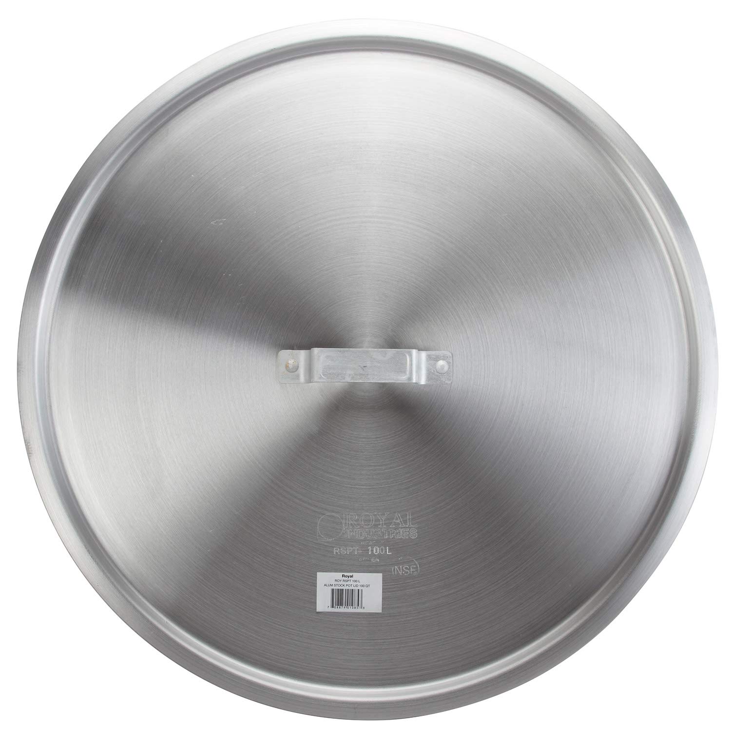 Royal Industries Stock Pot Cover, Fits 100 qt Pot, 20.1" Diam, Aluminum, Commercial Grade-NSF Certified