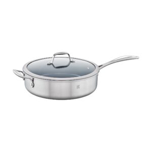 zwilling spirit 3-ply ceramic nonstick saute pan, 5-qt, stainless steel