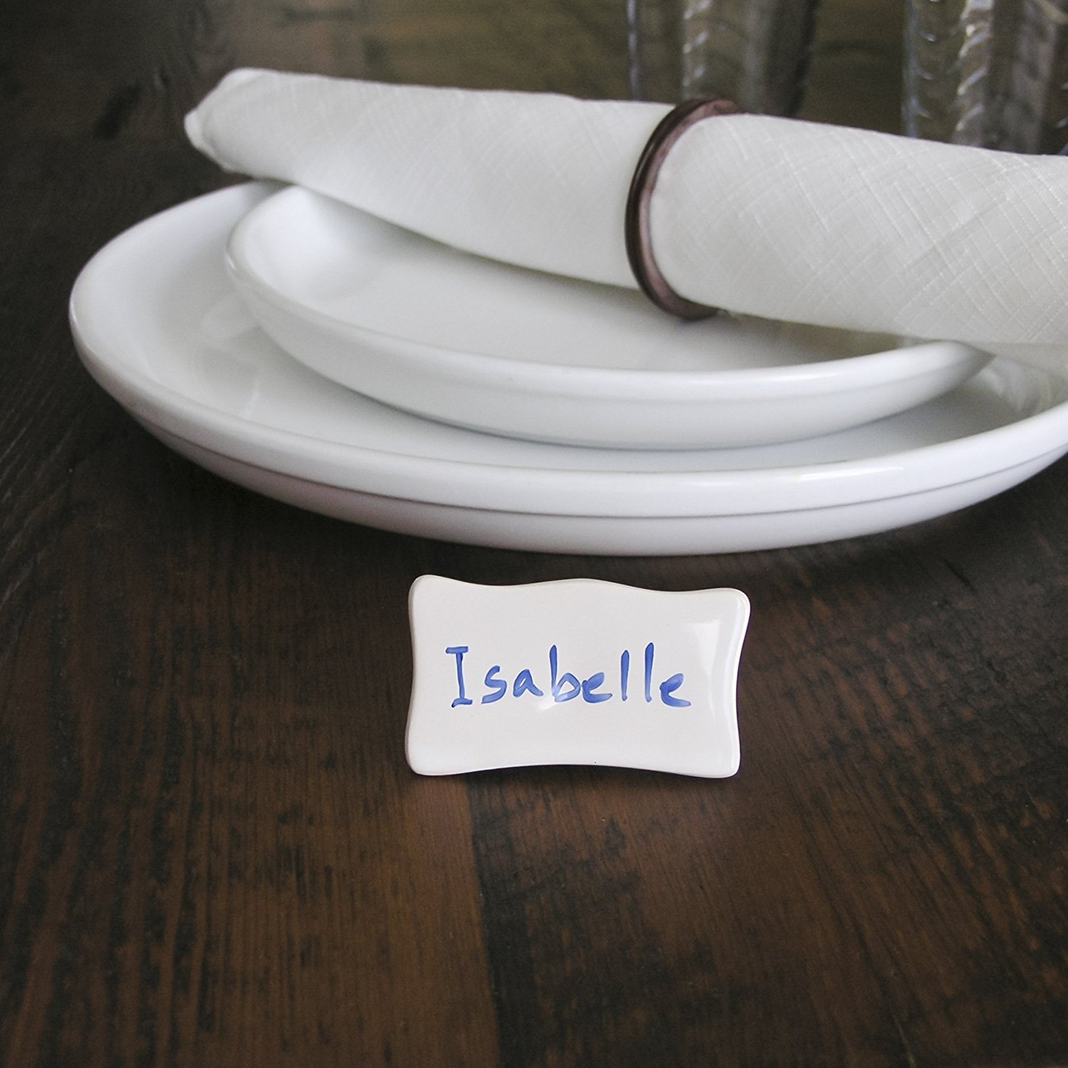 Classic Porcelain Place Cards - Set of 6