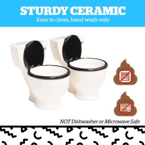 BigMouth Inc. Toilet Shot Glasses, Set of 2, Funny Gag Gift and White Elephant Gift, Potty Mouth Humor