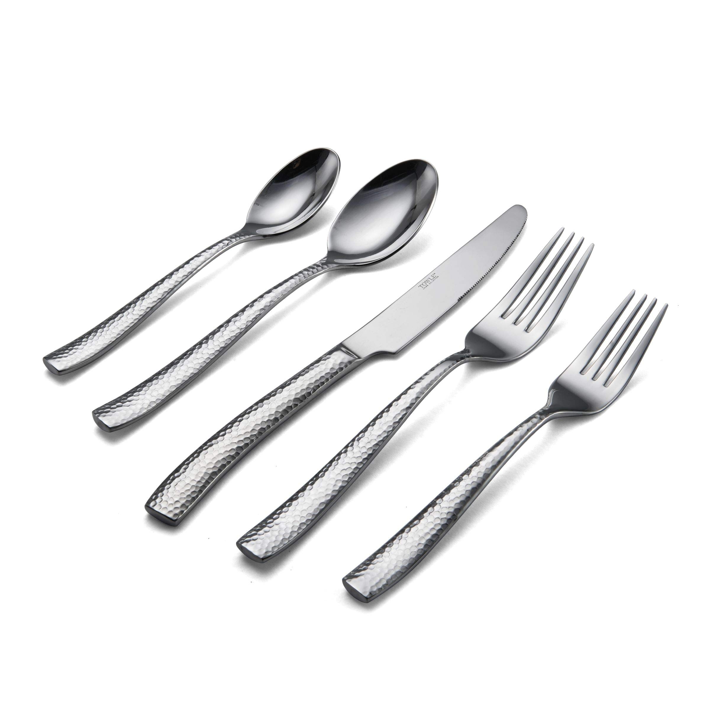 Towle Living 20-Piece Texture Stainless Steel Flatware Set, Service for 4