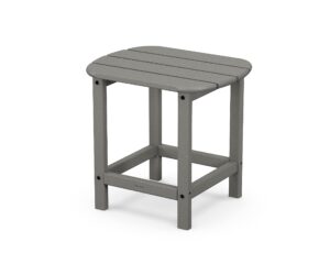 polywood sbt18gy south beach 18" outdoor side table, slate grey