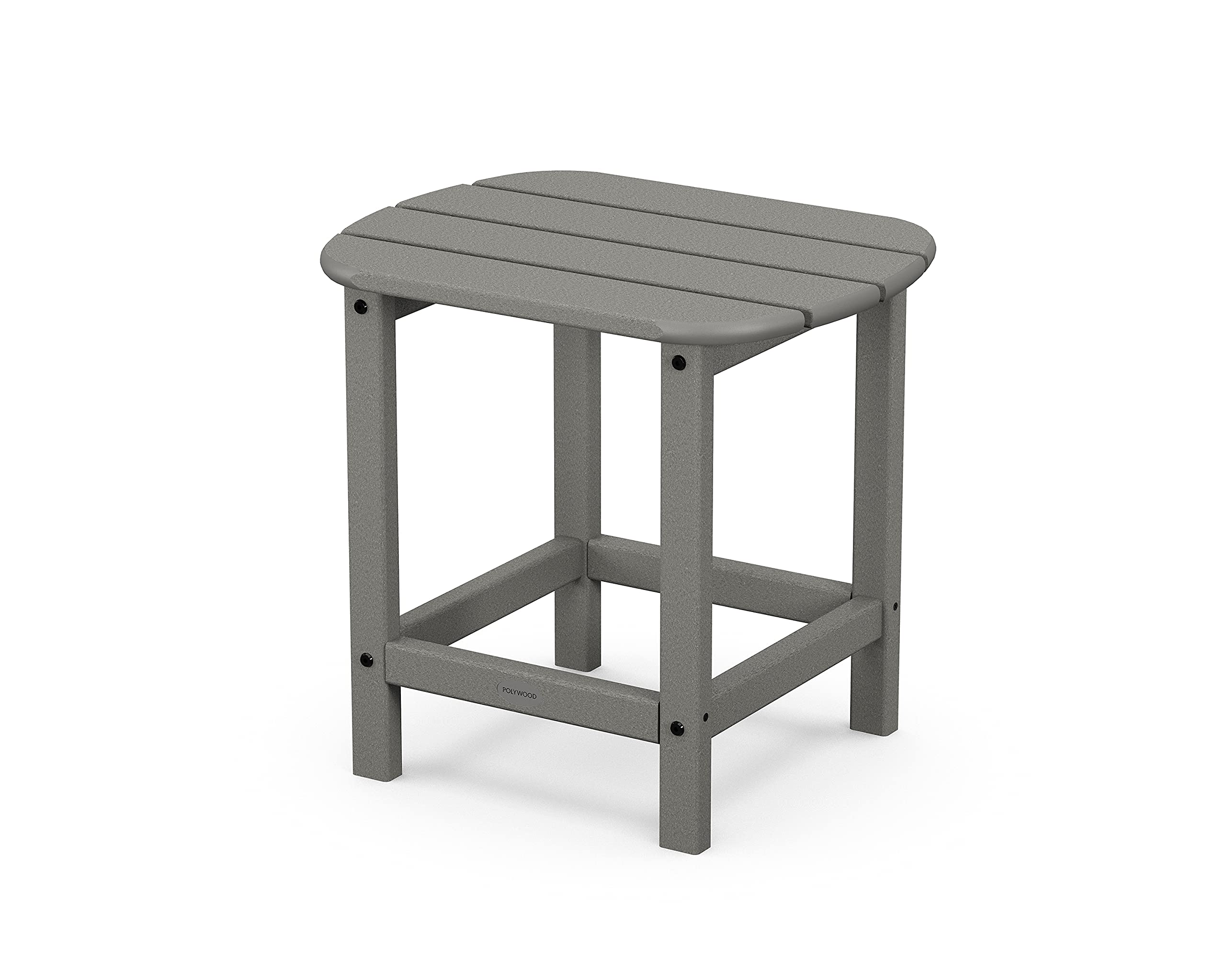 POLYWOOD SBT18GY South Beach 18" Outdoor Side Table, Slate Grey