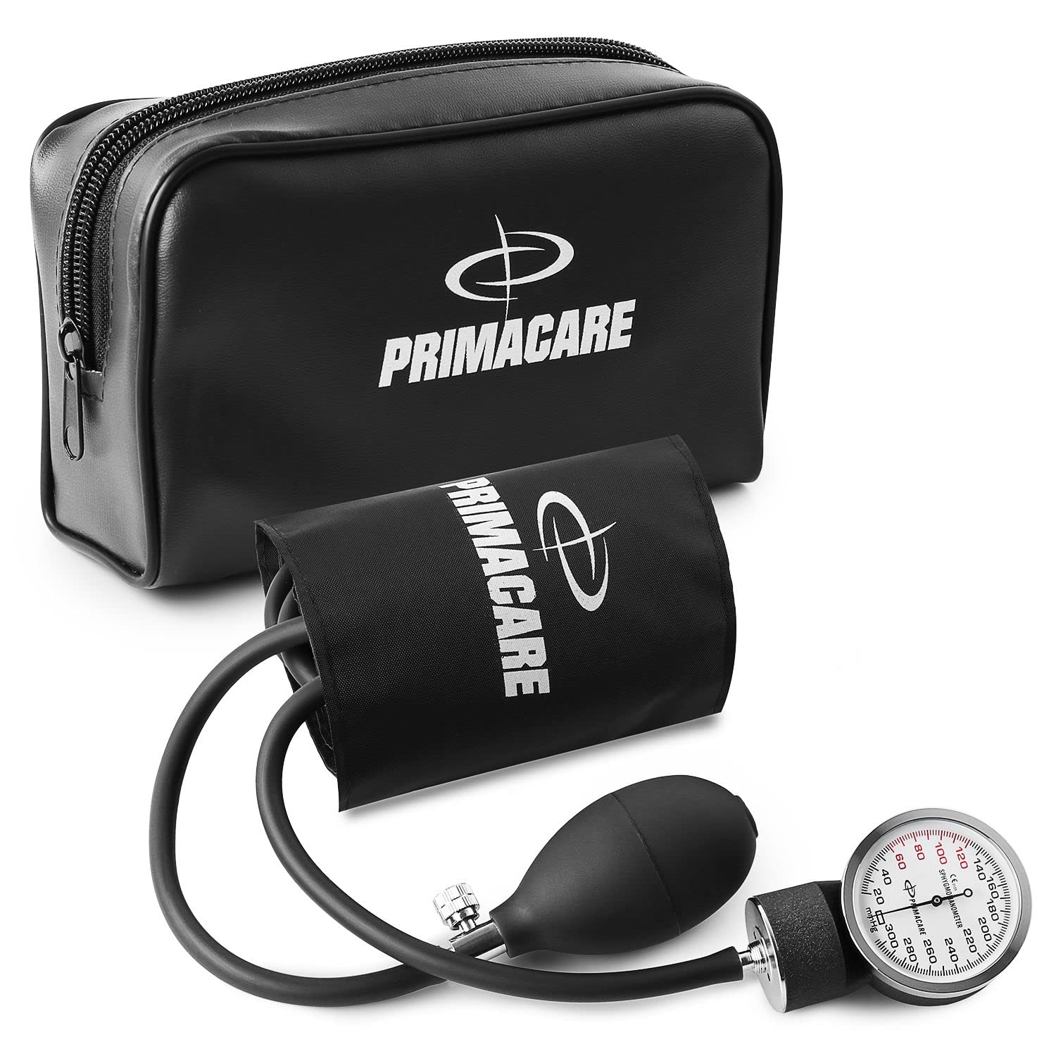 Primacare DS-9191 Pediatric Size Aneroid Sphygmomanometer Manual Blood Pressure Monitor Kit, BP Cuff with Latex Free Inflation System, Waterproof and Portable Nylon Carry Case