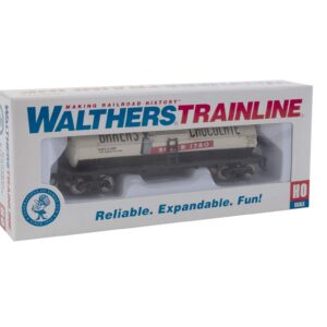 Walthers Trainline HO Scale Model 40' Tank Car - Baker's Chocolate GATX 31057