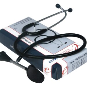 Dixie EMS Fetal Stethoscope for Baby’s Heartbeat Detection, Latex-Free Fetoscope with Pinard Horn and Soft Earbuds, 22”