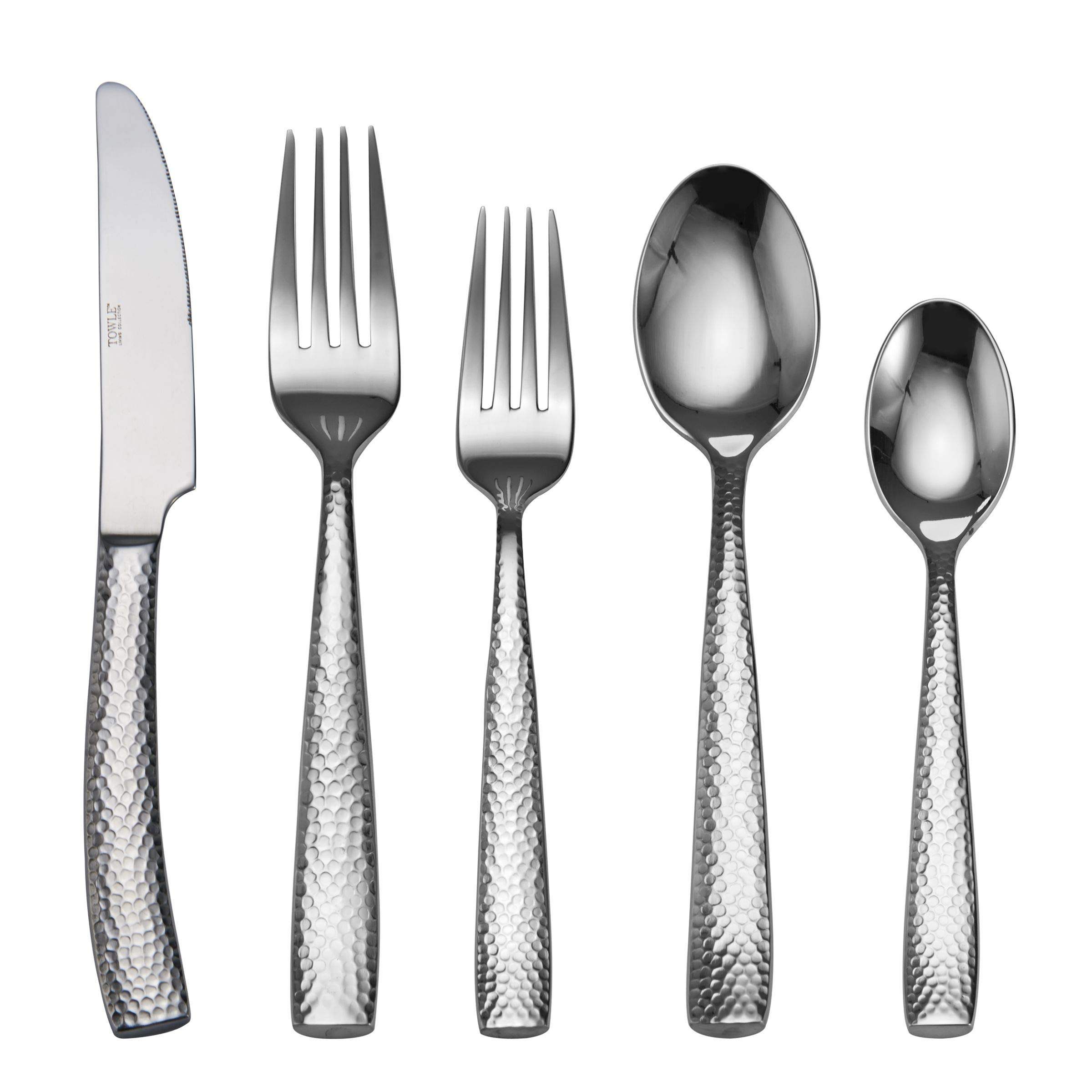 Towle Living 20-Piece Texture Stainless Steel Flatware Set, Service for 4