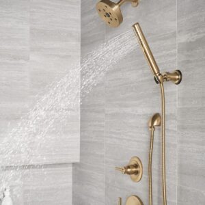 Delta Faucet Trinsic Single Spray Wall-Mount Hand Shower, Hand Held Shower with Hose, Gold Handheld Shower Head, Hand Shower, Handheld Shower, Champagne Bronze 55085-CZ