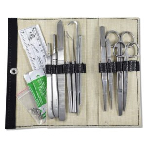 dr instruments kit- 5 comprehensive dissecting kit, 3.5" 0.75" 7" 7", black