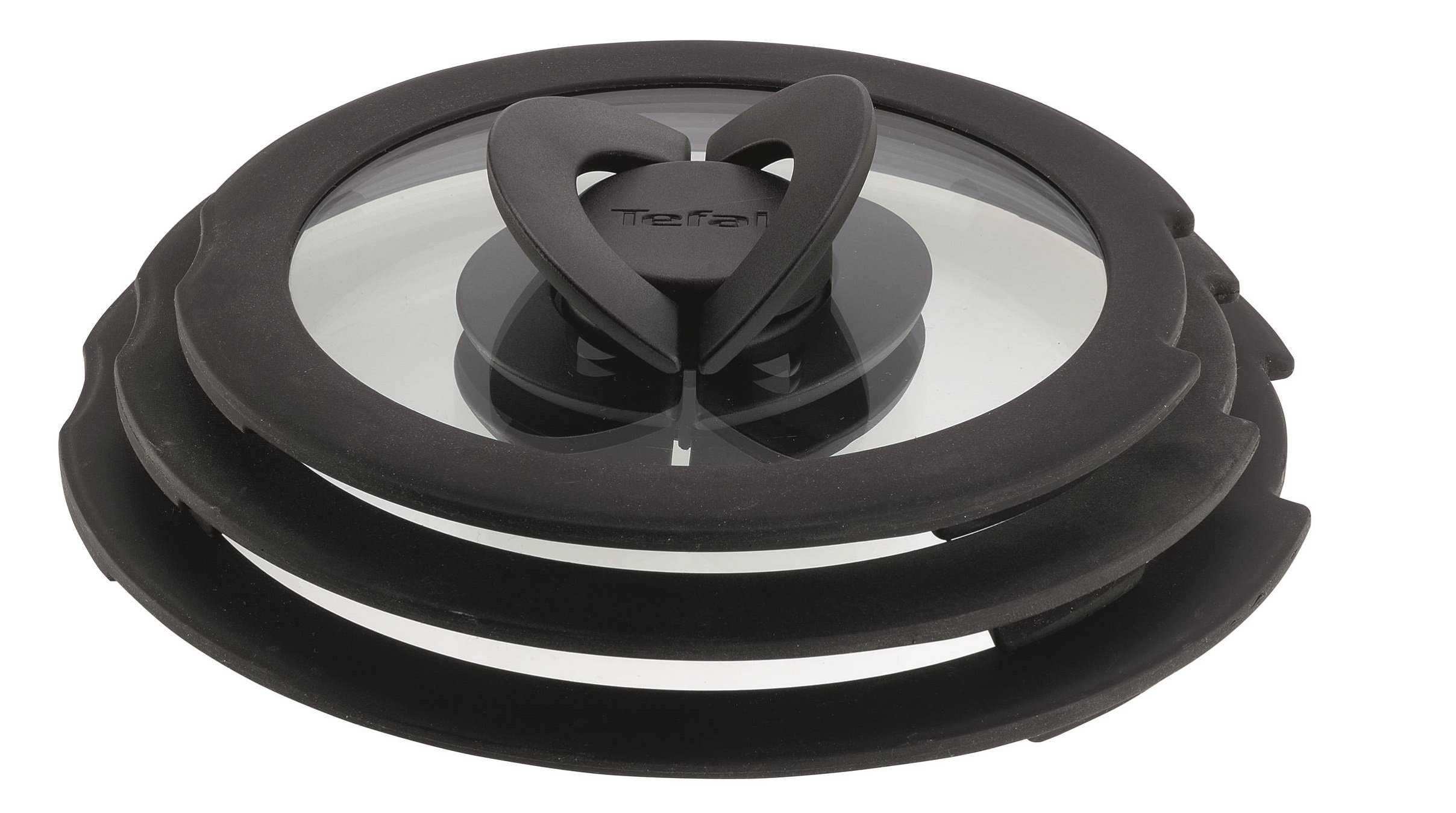 Tefal L9931012, 3 Glass Lids, Black