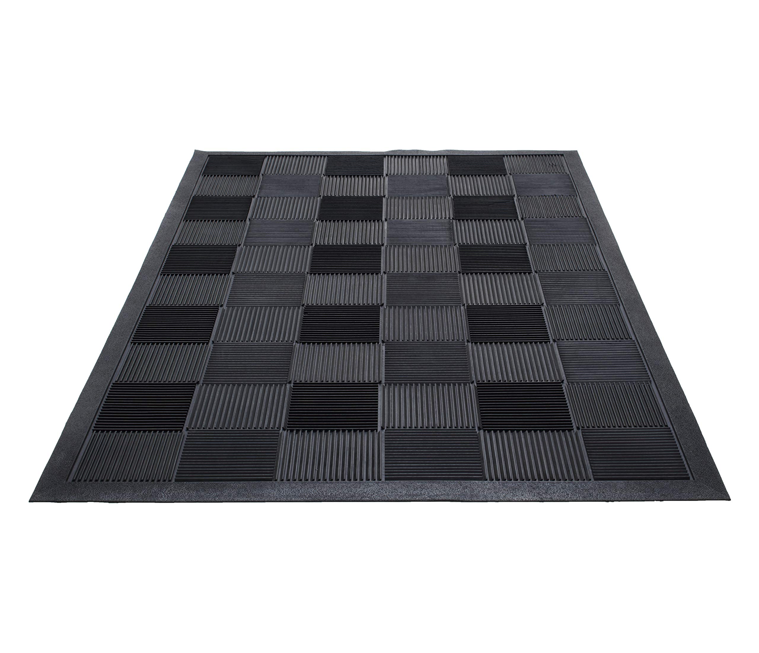 Guardian Floor Protection PARQUET2X3 Parquet Wiper Scraper Outdoor Floor Mat, Rubber, Black, 2' Length, 3' Width