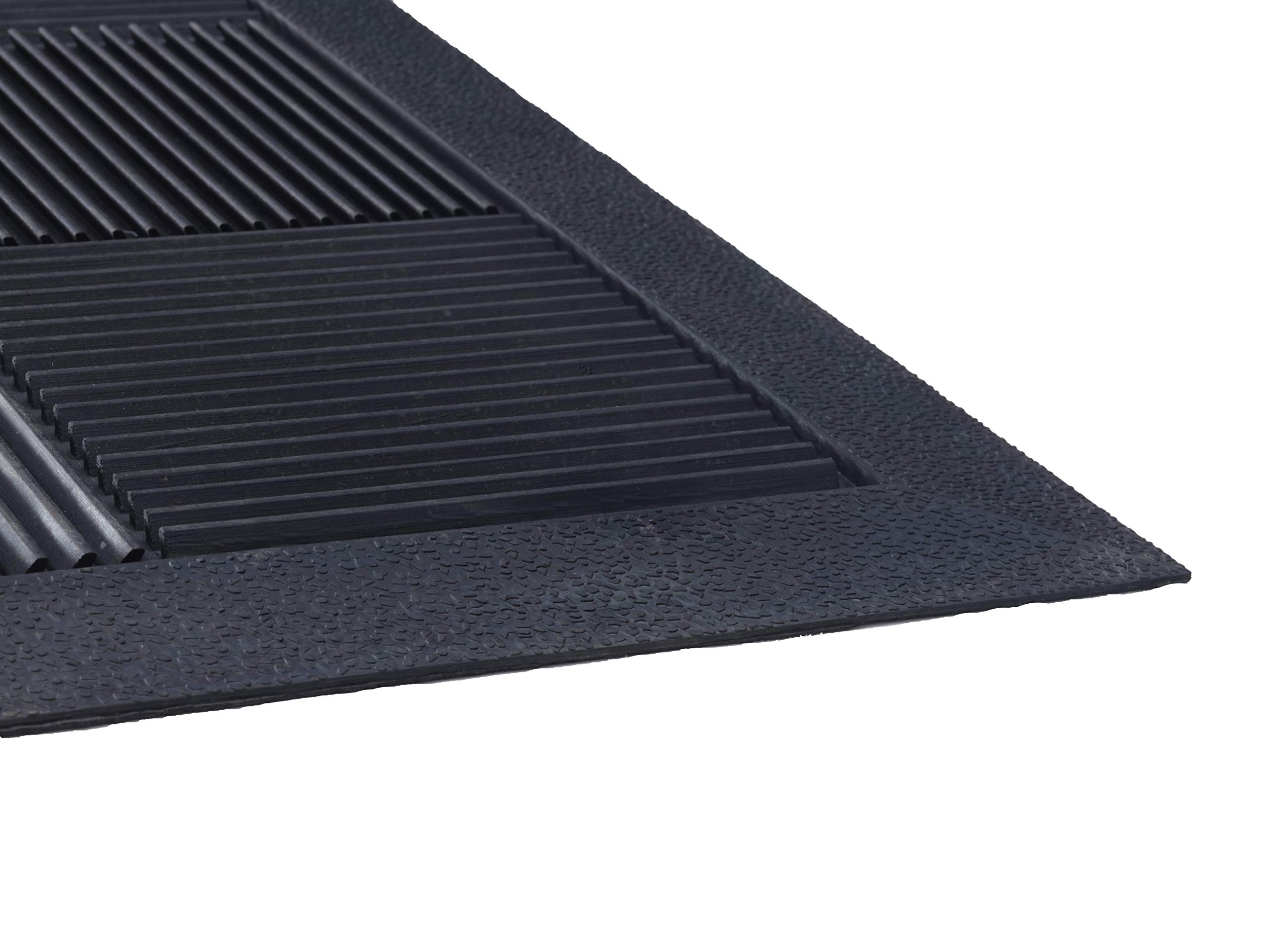 Guardian Floor Protection PARQUET2X3 Parquet Wiper Scraper Outdoor Floor Mat, Rubber, Black, 2' Length, 3' Width