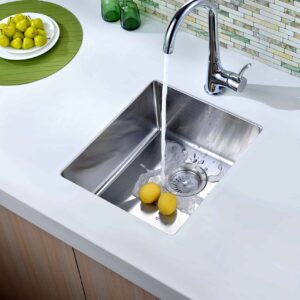 Dawn BS131507 Undermount Single Bowl Bar Sink, Polished Satin