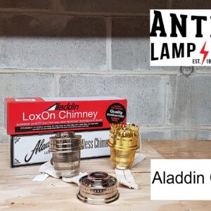 B&P Lamp 2 5/8 Inch by 12 3/4 Inch Clear Glass Lamp Chimney Designed to Fit an Aladdin Lox-on Style Burner or Gallery