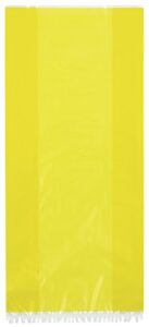 yellow cellophane bags - (30 ct) - vibrant sunshine gift bags for parties, events & special occasions