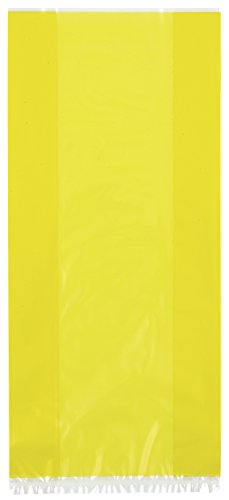 Yellow Cellophane Bags - (30 Ct) - Vibrant Sunshine Gift Bags for Parties, Events & Special Occasions