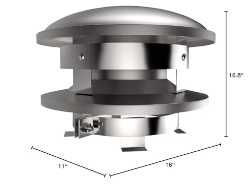 Selkirk 8T-CT 8" Stainless Steel Round Top