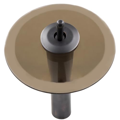 Novatto GF-001ORB-T Falls Single Lever Waterfall Vessel Faucet, Oil Rubbed Bronze/Tea Glass