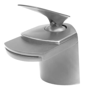 novatto wave single lever waterfall lav faucet, brushed nickel