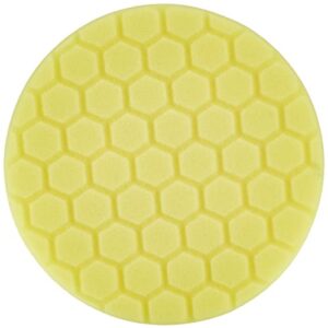 chemical guys bufx_101hex6 bufx_101_hex6 hex-logic heavy cutting pad, yellow (6.5 inch pad made for 6 inch backing plates)