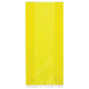 Yellow Cellophane Bags - (30 Ct) - Vibrant Sunshine Gift Bags for Parties, Events & Special Occasions