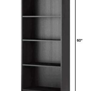 Sonax Hawthorn Tall Bookcase, 60", Midnight Black