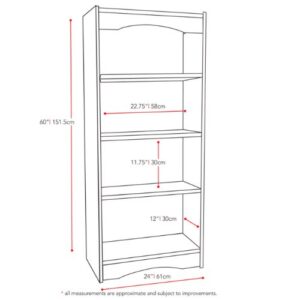 Sonax Hawthorn Tall Bookcase, 60", Midnight Black