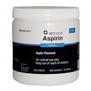 vet one apple flavored extra strength aspirin powder for horses cattle dogs & livestock - palatable - aid in reducing fever & mild analgesia - 1 lb