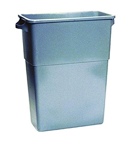 Impact Thin Bin Containers, 23 gal, Polyethylene, Gray