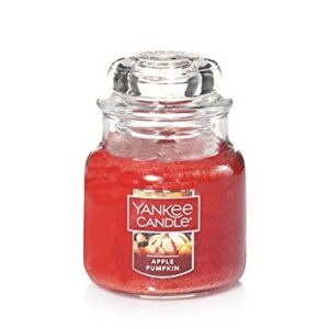 yankee candle apple pumpkin small jar candle, food & spice scent, 3.7 oz