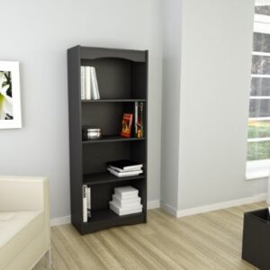 Sonax Hawthorn Tall Bookcase, 60", Midnight Black