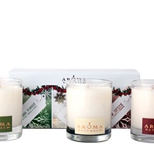 Aroma Naturals Holiday Soy Essential Oil Candle Gift Set