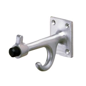 bobrick 212 aluminum clothes hook with bumper, matte finish, 3-3/4" length