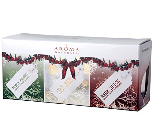 Aroma Naturals Holiday Soy Essential Oil Candle Gift Set