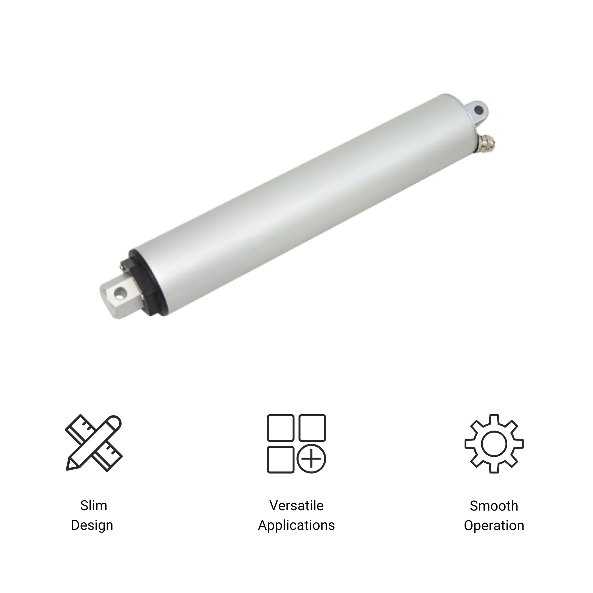 Progressive Automations High Speed Linear Actuator Stroke Size 24", Force 22 lbs, Speed 5.51"/sec - 12 VDC