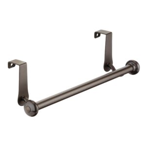 idesign york metal over the cabinet dish and hand towel bar holder for kitchen, bathroom, 10.5" x 3" x 3" - bronze