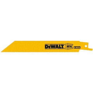 dewalt dw4811b 6-inch 18-tpi straight back bi-metal reciprocating saw blade, 100-pack