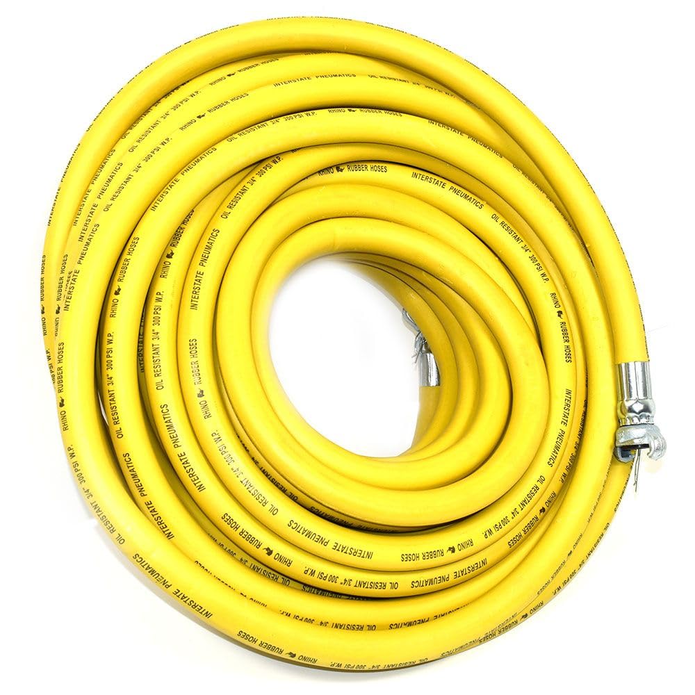 Interstate Pneumatics HJ59-050E Jack Hammer Yellow Rubber Hose 3/4 Inch x 50 Feet 300 PSI