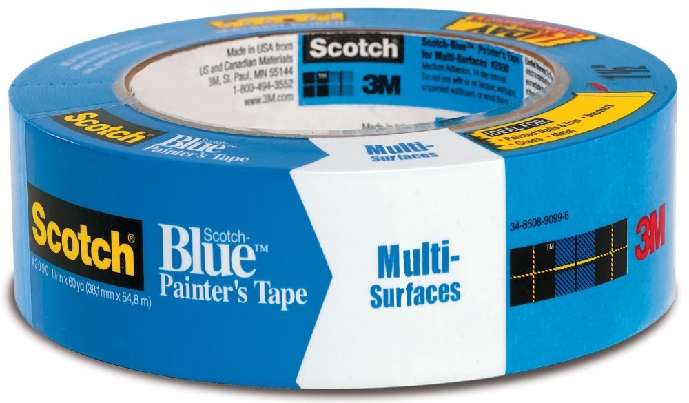 3M ScotchBlue 2090 Safe-Release Painters Tape, 60 yds Length x 1-1/2" Width, Blue