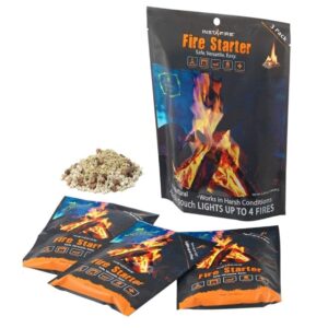 (3 Packs) Insta-Fire Fire Starter Perfect for Camping, Emergencies, Hiking, Fishing, Boating, Fire Pits, Grilling, Survival, Preppers, Food Storage, Boiling Water (as Seen on Shark Tank!)