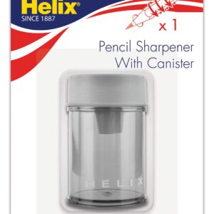 Maped Helix USA - Helix Canister 1 Hole Pencil Sharpener - Standard Pencil Compatibility - Durable Steel Blade - Assorted Colors