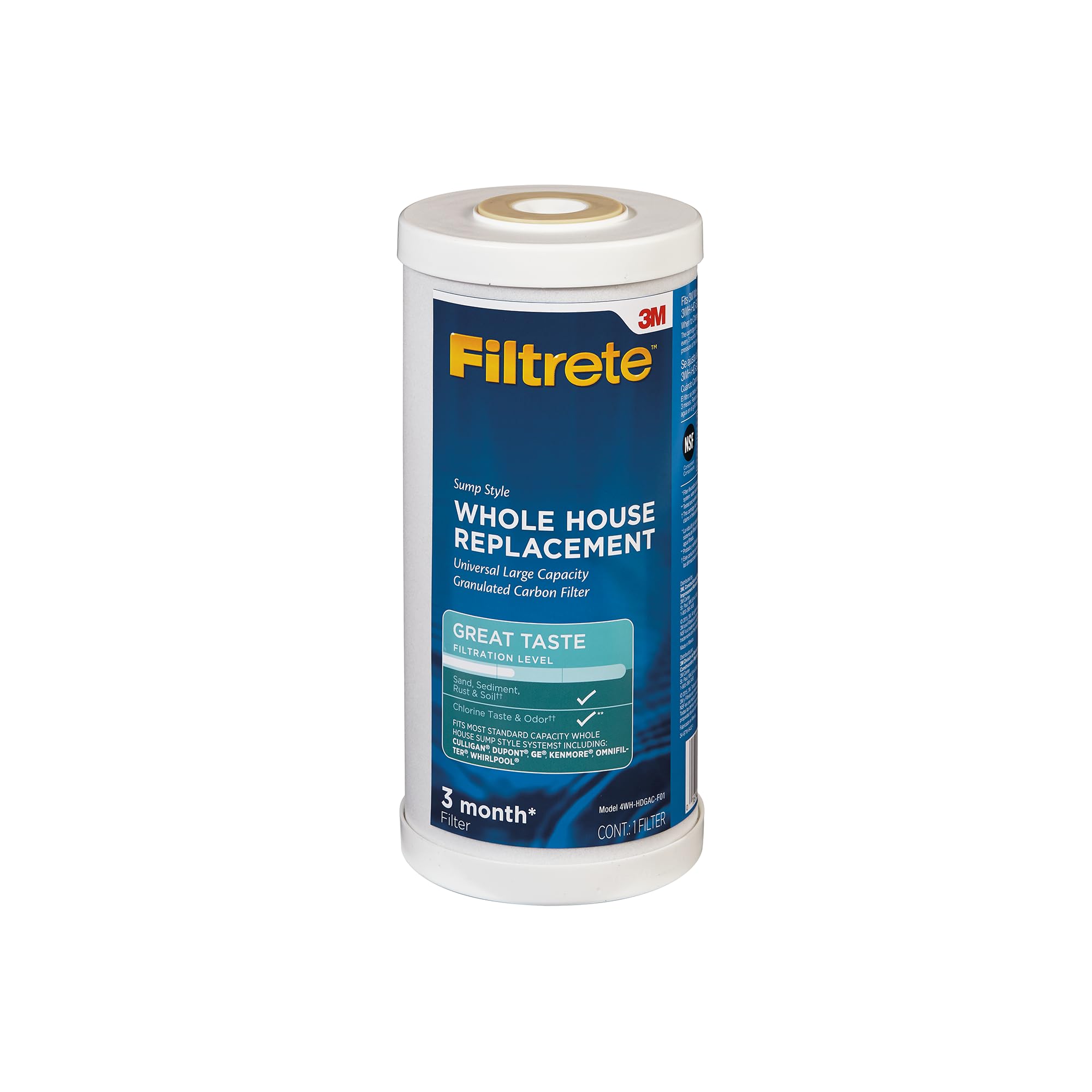 Filtrete Large Capacity Granulated Activated Carbon Whole House Water Filter 4WH-HDGAC-F01. for use with 3WH-HD-S01 System