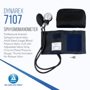 Dynarex 7107 Adult Sphygmomanometer, Medium Arm, Pack of 10