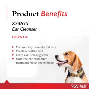 Zymox Ear Cleanser Solution for Dogs and Cats, 1 Gallon