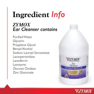 Zymox Ear Cleanser Solution for Dogs and Cats, 1 Gallon