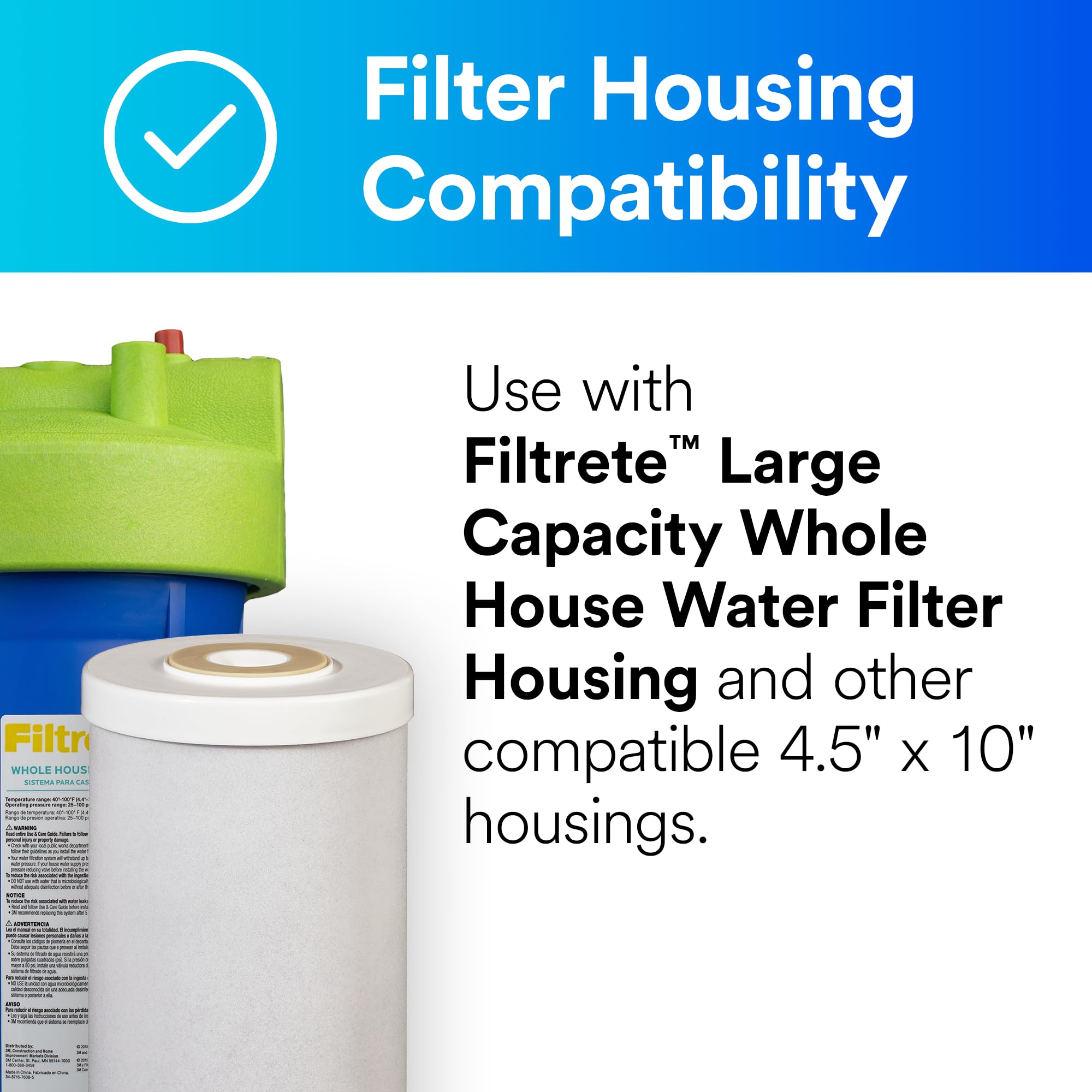 Filtrete Large Capacity Granulated Activated Carbon Whole House Water Filter 4WH-HDGAC-F01. for use with 3WH-HD-S01 System