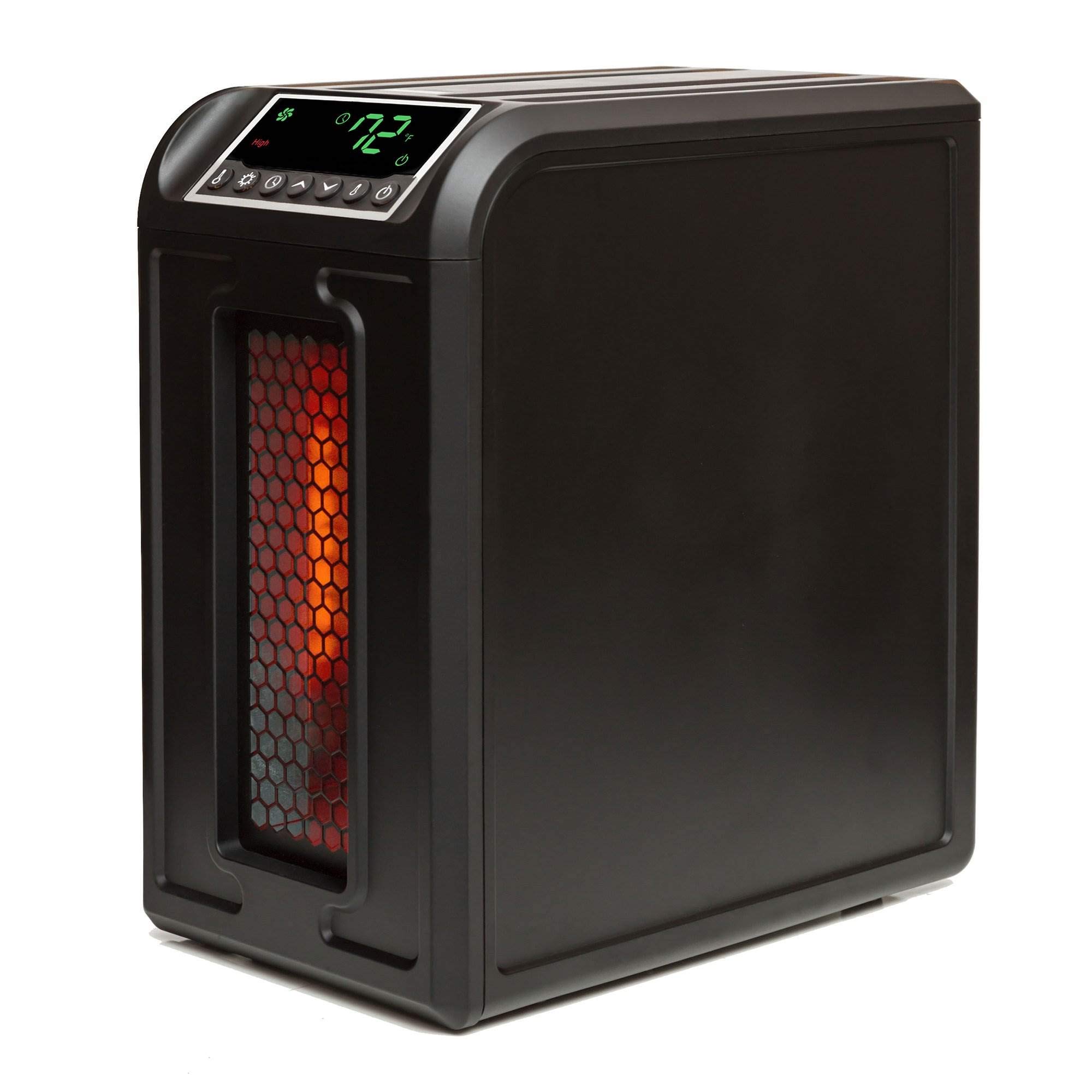 Lifesmart Infrared Quartz Space Heater, 1500W Portable 3 Element Heater with Remote, Black