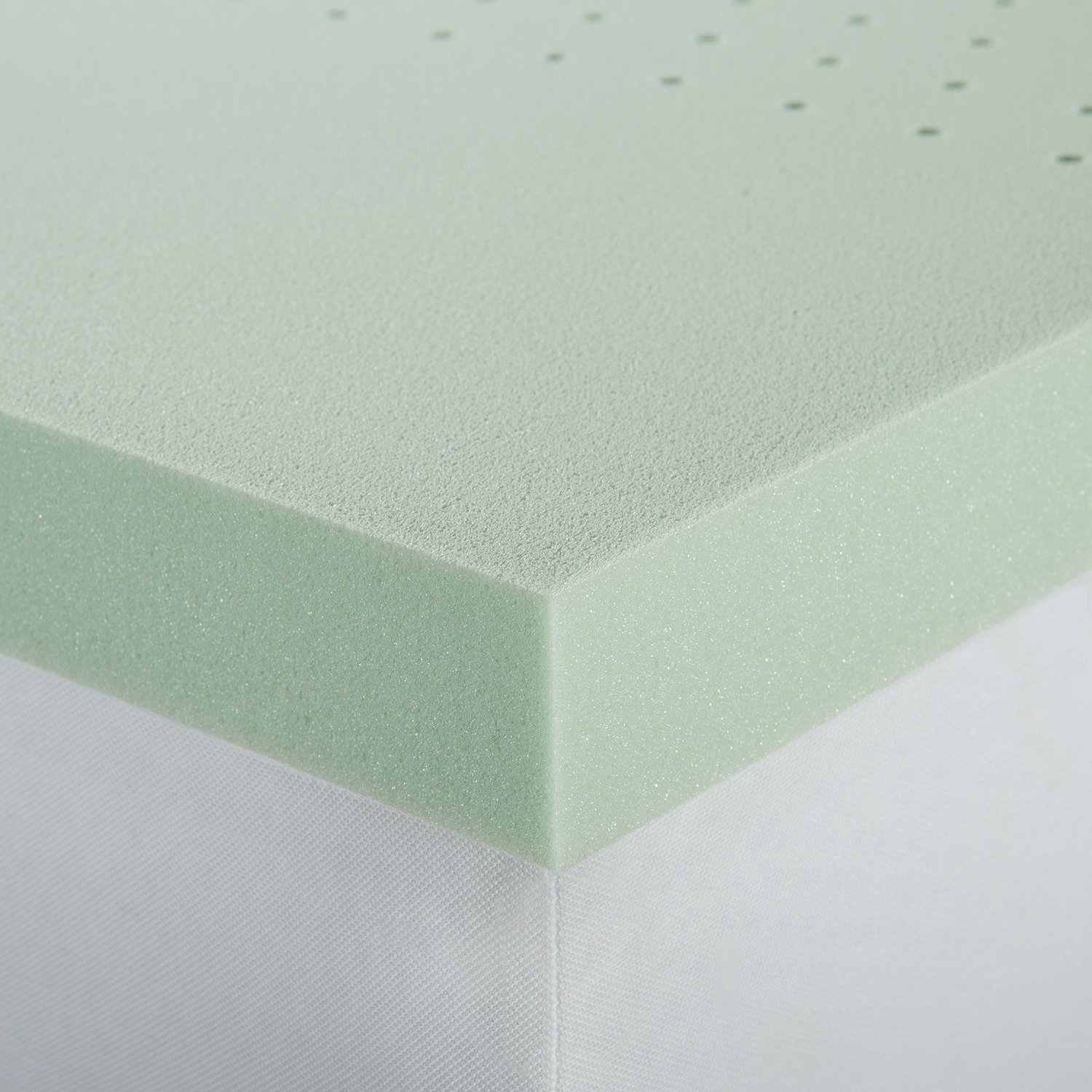 ZINUS 2 Inch Green Tea Memory Foam Mattress Topper, King