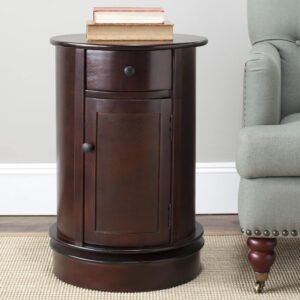 Safavieh American Homes Collection Tabitha Vintage Grey Oval Swivel Storage End Table